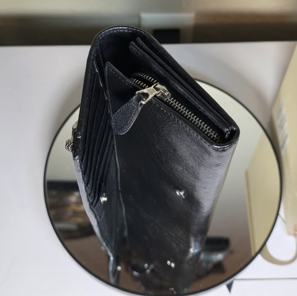 Balenciaga Black Moto Wallet - Picture 13 of 14